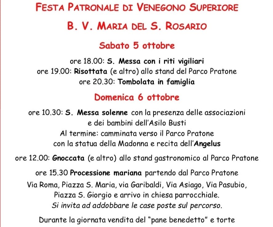 Festa Patronale di Venegono Superiore