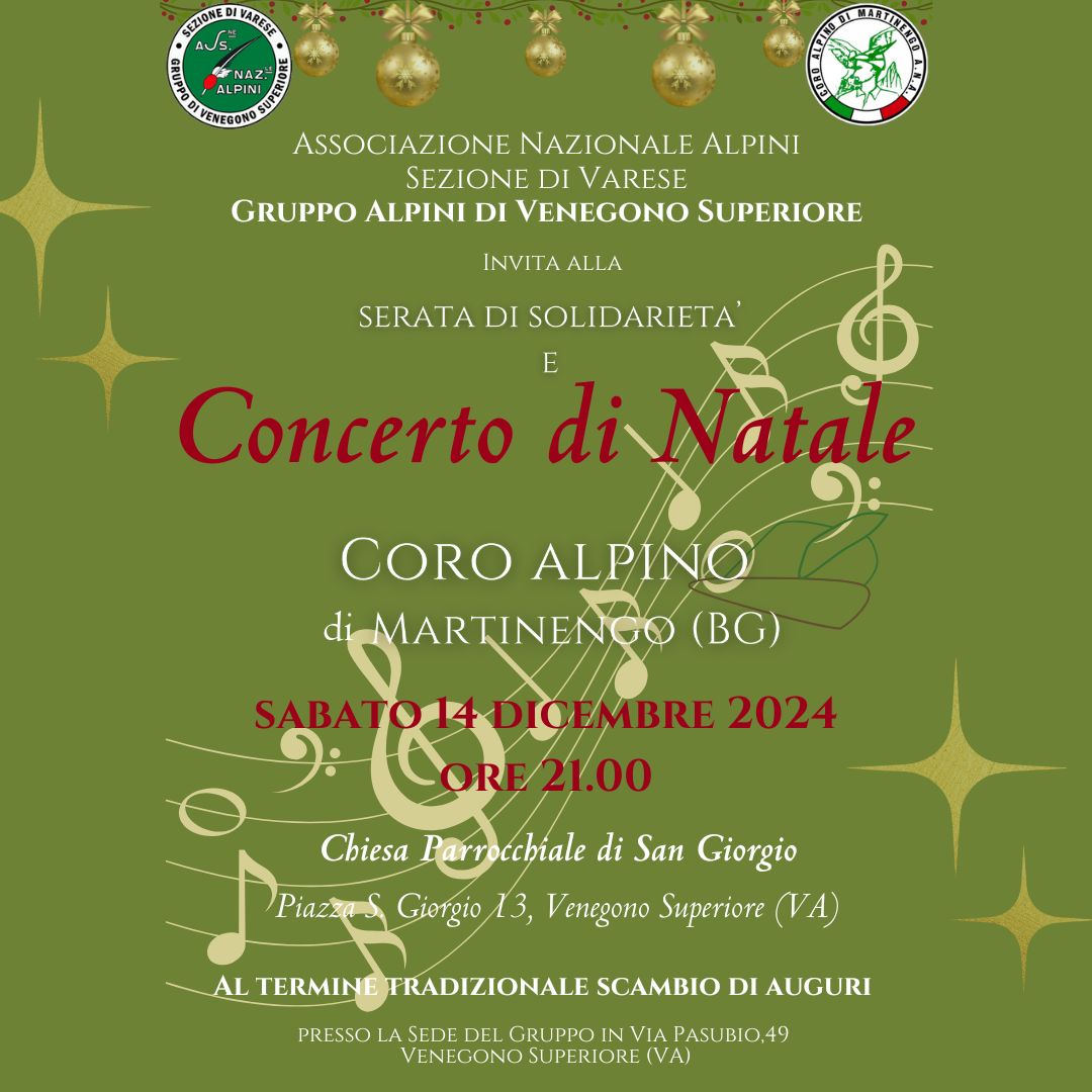 Concerto di Natale Coro Gruppo Alpini